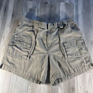 Columbia PFG Cargo Shorts Men's Green Hiking Outdoors Rugged Pockets XL